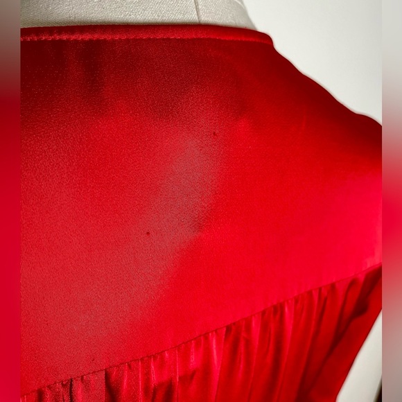Marissa Webb | Red Satin Long Sleeve | Tie Front Mini Dress | Women’s 10 - Picture 6 of 8
